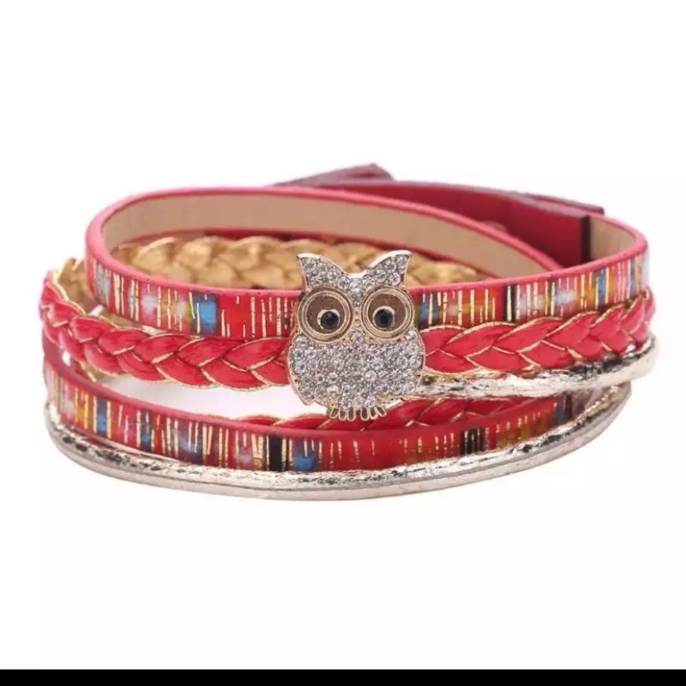 🌺Girls/Multilayer Wrap Alloy PU Leather Bracelets